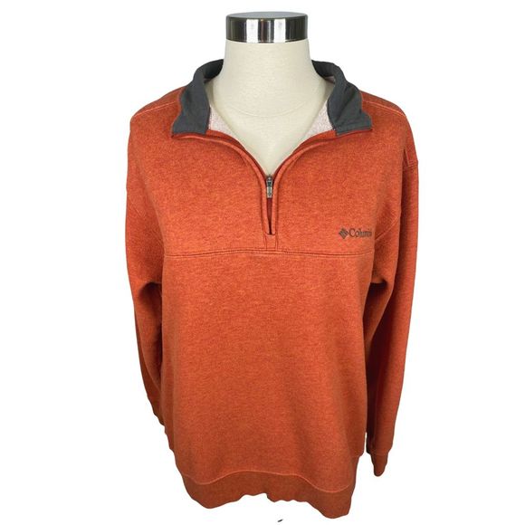 Columbia Burnt Orange Fleece Pullover - Size Medium - Picture 4 of 6